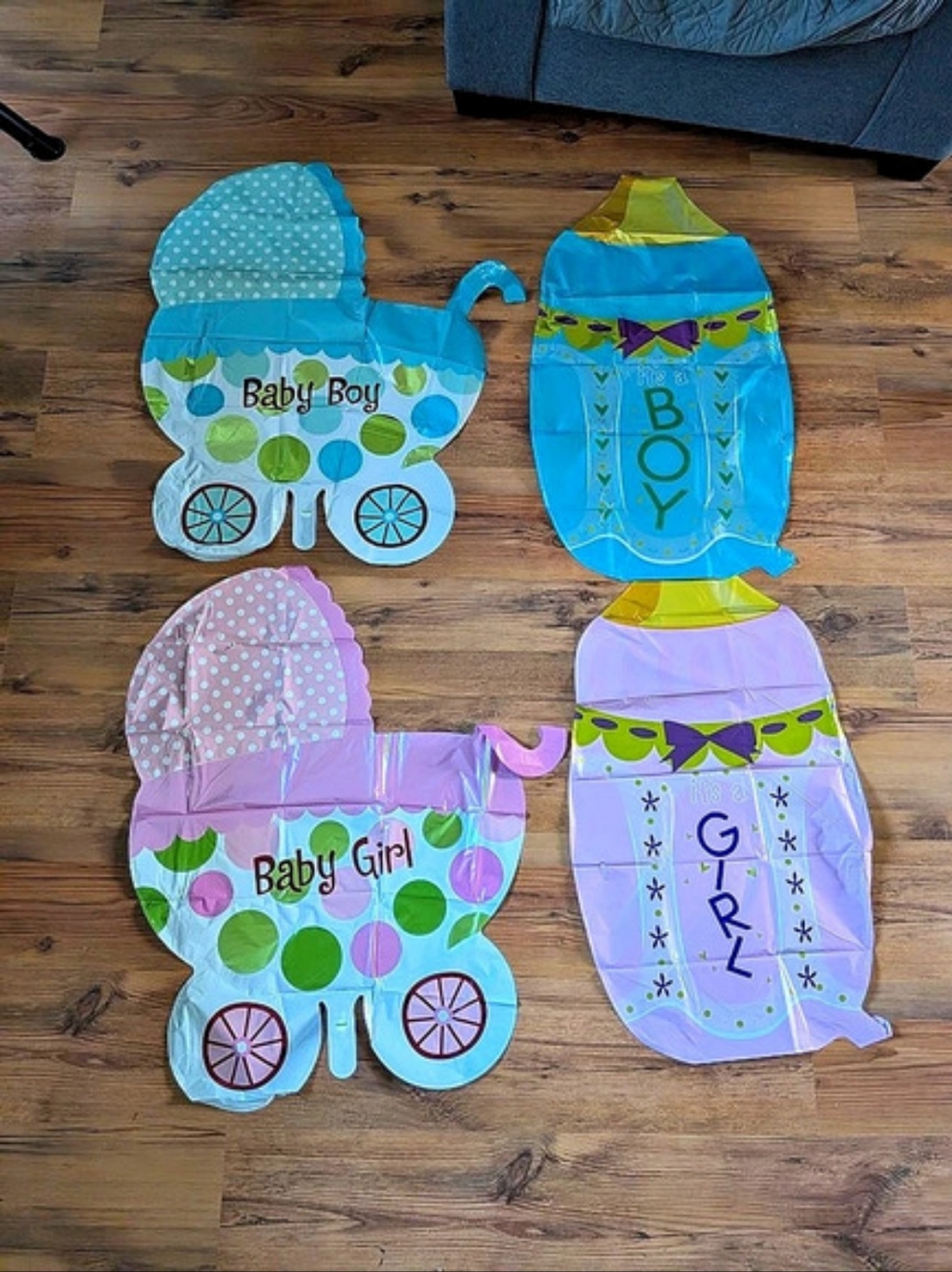 New Large Baby Boy & Girl Myler Balloon Decorations